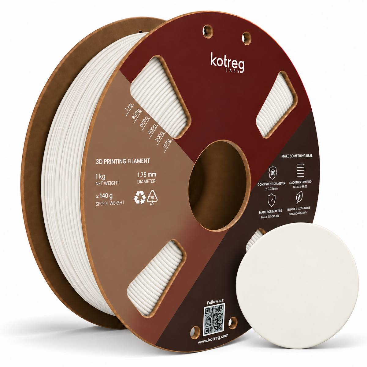 Katreg Labs PLA Matte — Ivory White