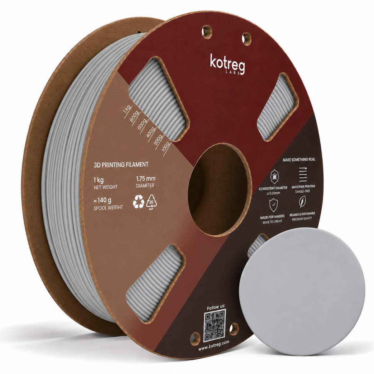 Katreg Labs PLA Matte — Stone Grey